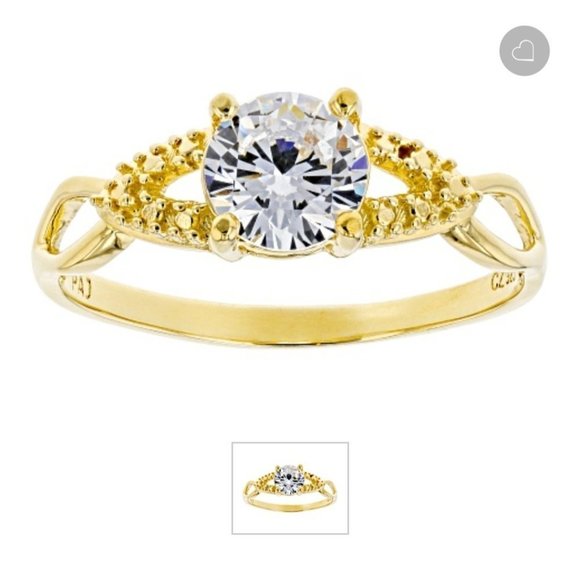 CZ Stackable Rings, Cubic Zirconia Engagement Ring, Bling Promise Ring - Picture 1 of 7